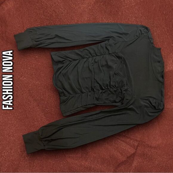 Preowned Fashion Nova Shamiyah Mesh Top – Black (XS) - Picture 7 of 8